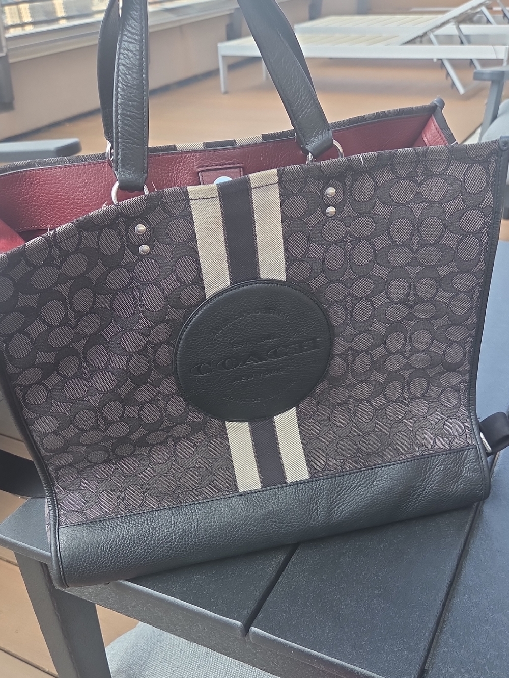Coach Black and Gray Travel Bag